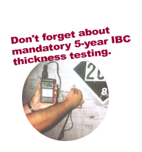 5-year IBC thickness testing